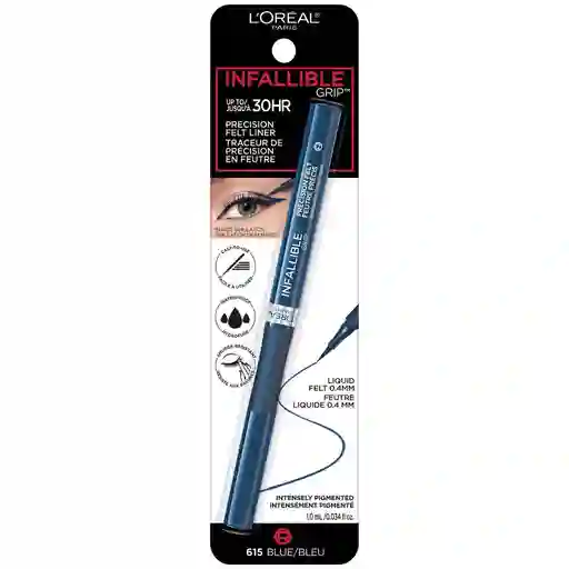 Delineador Infall Grip Liq Liner Blue Loreal Paris