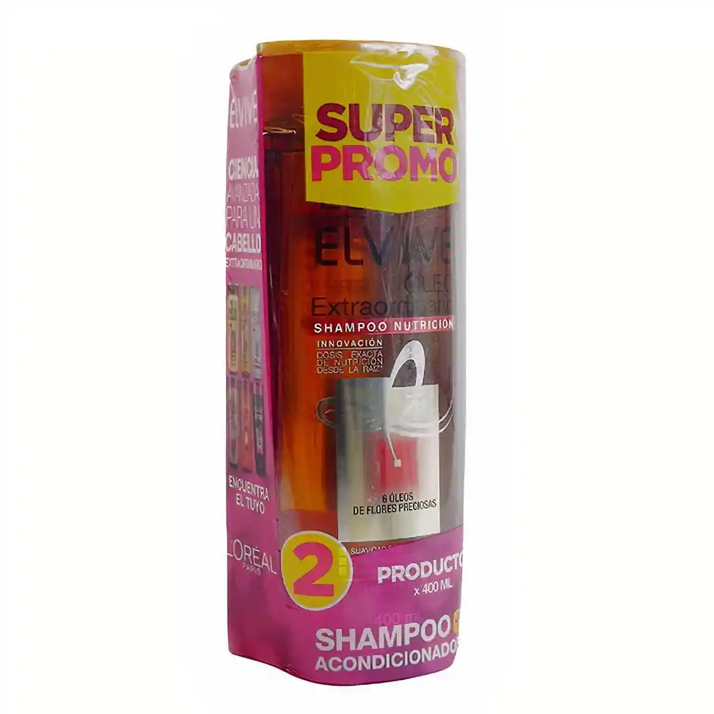 Elvive Loreal Paris- Shampoo Acondicionador Oleo Extraordinario