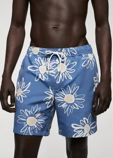 Short Bañador Girasol Navy Talla XL Hombre Mango