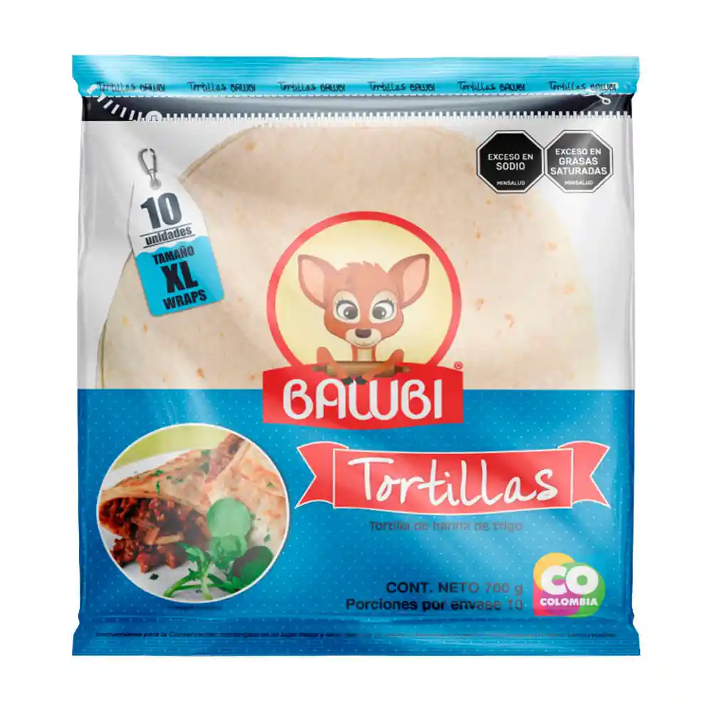 Tortillas Harina de Trigo Balubi Xl 10 Und
