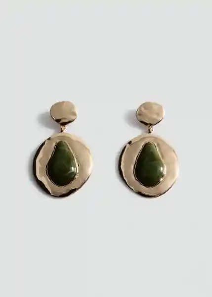 Pendientes Oliana Verde Talla 99 Mujer Mango
