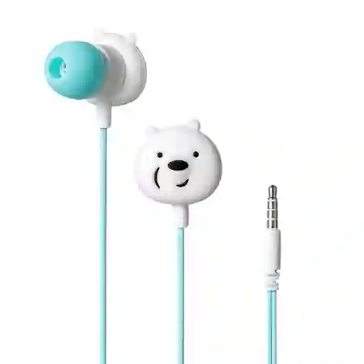 Miniso Audífonos de Cable we Bare Bears Azul 1.2 m