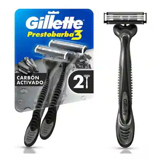 Gillette Máquina de Afeitar Prestobarba Carbón Activado
