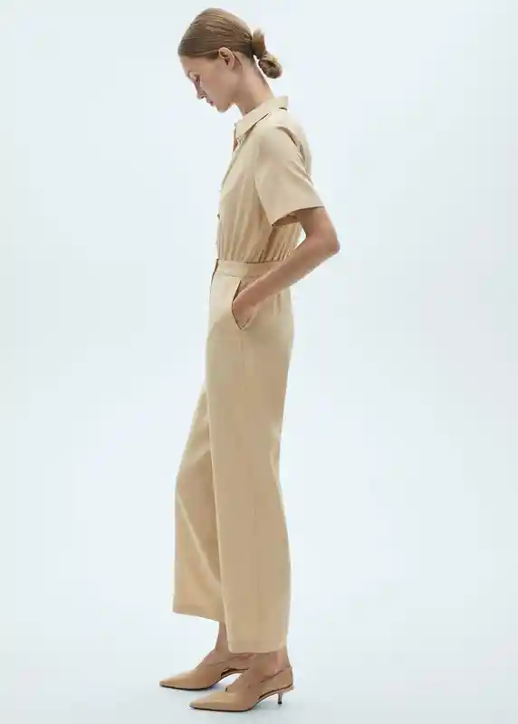 Mono Mili-w Beige Talla Xs Mujer Mango