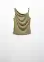 Top Cupe Khaki Talla M Mujer Mango