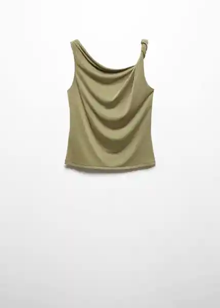 Top Cupe Khaki Talla M Mujer Mango