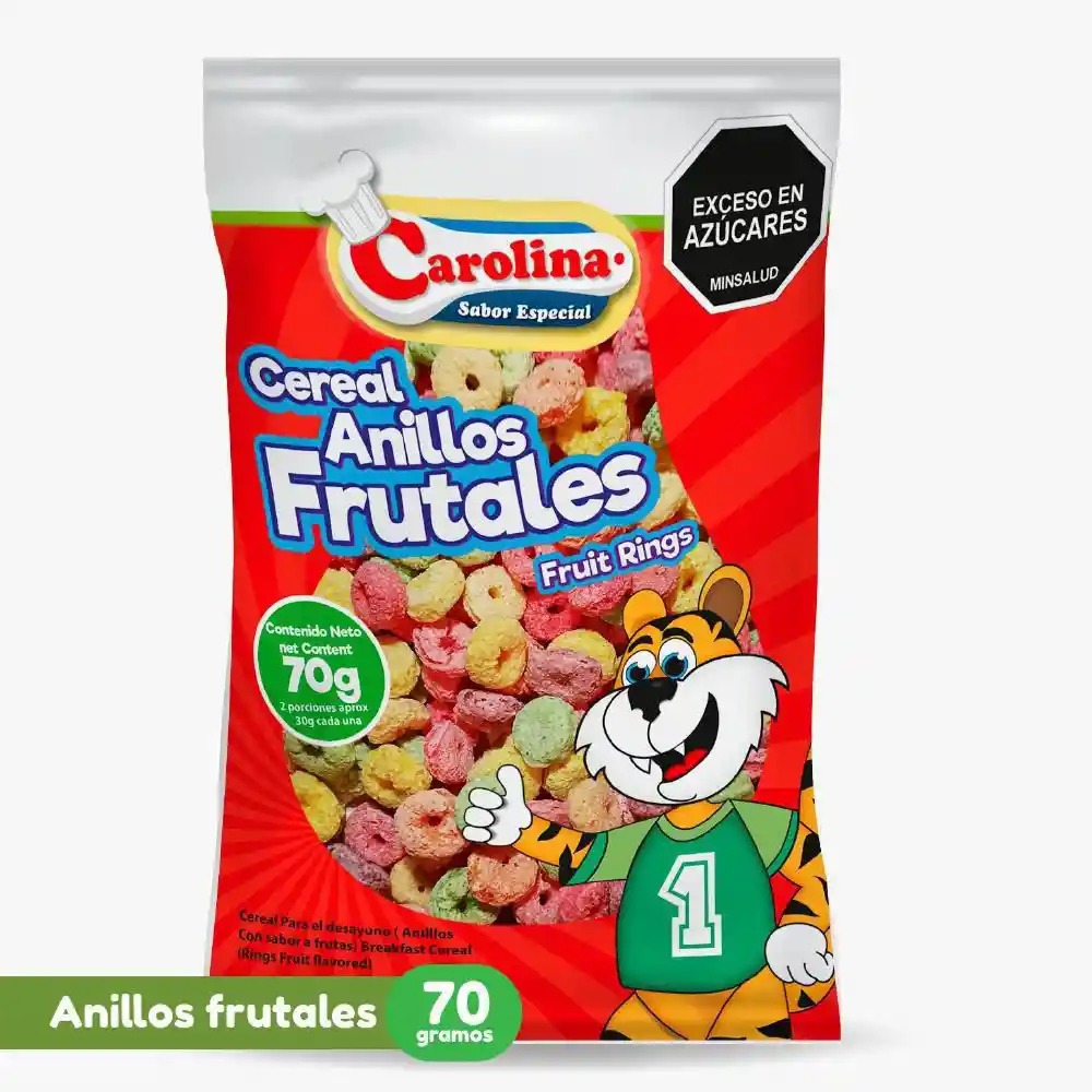 Cereal Carolina Anillos Frutales (70 Gr)