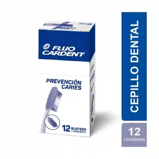 Fluo Cardent Cepillo Dental Prevención Caries Medio Adulto