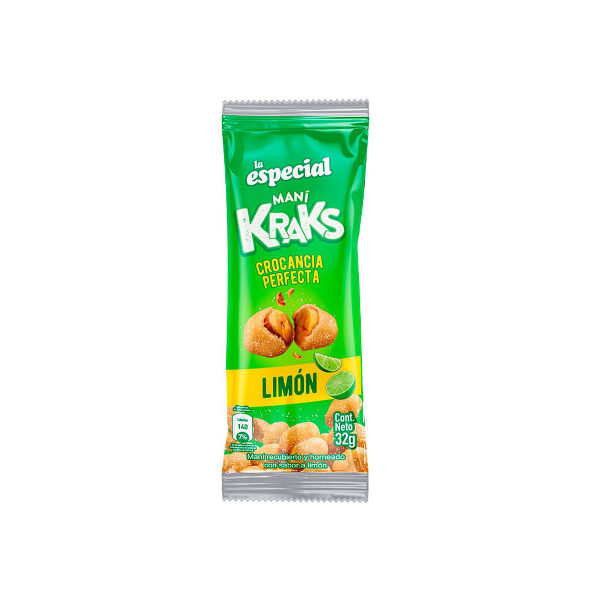 La Especial Maní Kraks Sabor a Limón 32 g