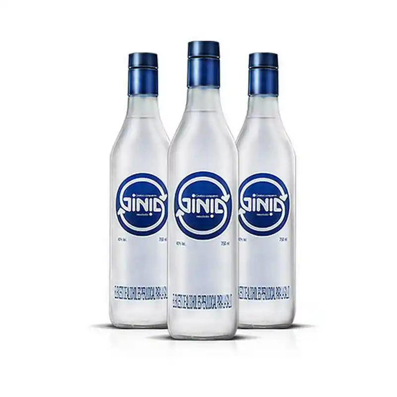 Ginig Licor Ginebra Por 3 Unidade