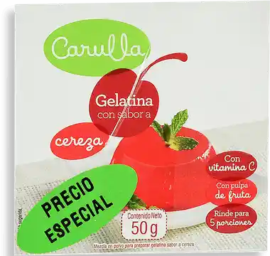 Gelatina con Sabor a Cereza Carulla