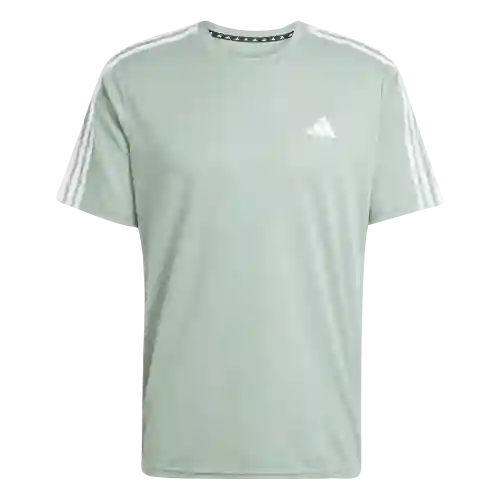 Adidas Camiseta Tr-Es Base 3S Manga Corta de Hombre Verde S
