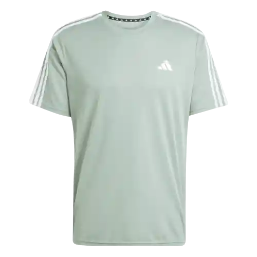 Adidas Camiseta Tr-Es Base 3S Manga Corta de Hombre Verde S