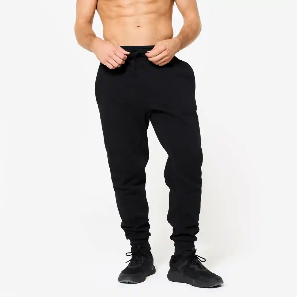 Pantalón Fitness Hombre Azul Oscuro Corte Slim
