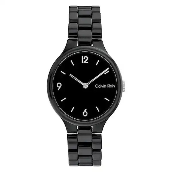 Reloj Linked Ceramic Para Mujer Negro 25200078 Calvin Klein