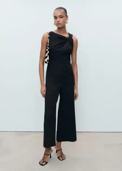Enterizo Mono Twist2 Negro Talla M Mujer Mango