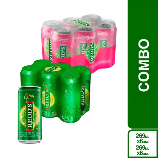 Combo Redd's Cerveza Citrus + Redds Rosé Cerveza 6 x 269 mL