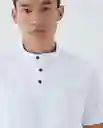 AMERICANINOCamiseta Masculina Manga Corta Cuelloneru Blanco Xxl