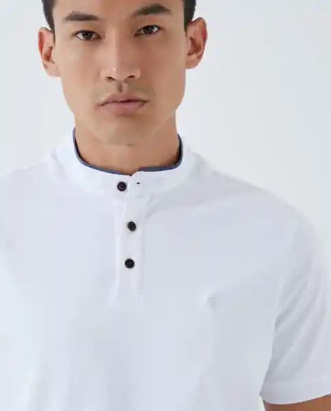 AMERICANINOCamiseta Masculina Manga Corta Cuelloneru Blanco Xxl