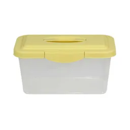 Krea Caja Organizadora Transparente Tapa Color Oliva 6 L