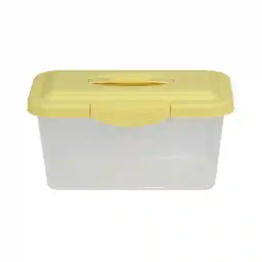 Krea Caja Organizadora Transparente Tapa Color Oliva 6 L