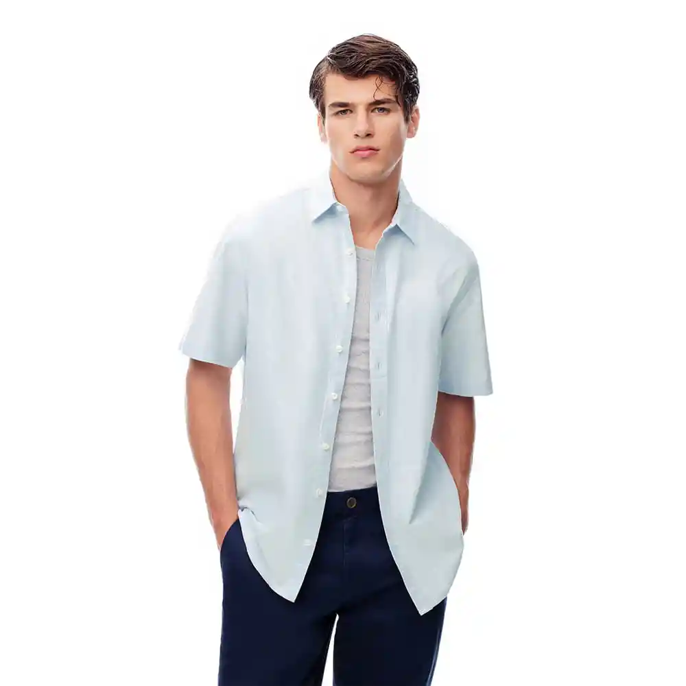 Camisa Regular Fit Casual en Algodón Masculino Fitonia Gef