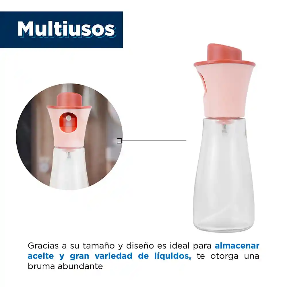 Spray de Vidrio Para Aceite Rosa Miniso