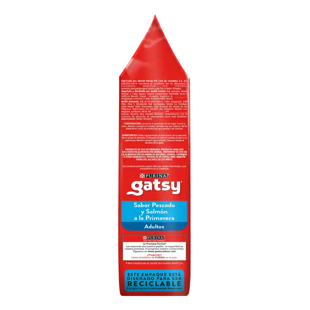 Comida para Gatos Purina Gatsy pescado y salmón 500gr