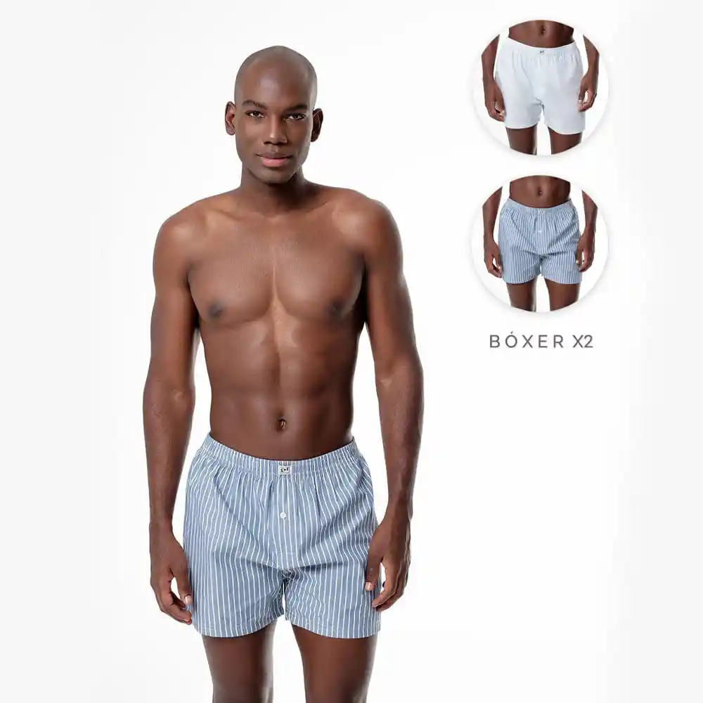 Bóxer Amplio X2 en Tejido Plano Masculino Bombay X2 Gef