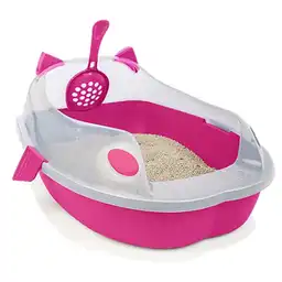 Caja Arenero Para Gato Plástico Color Fucsia Armaty