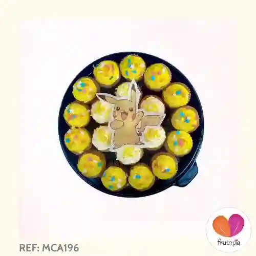 Minicupcakes X 20 Pikachu Mca196