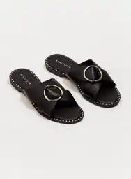 Sandalias Plana Mujer Negro Talla 35 Arkitect