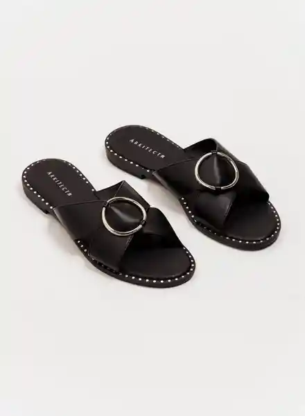 Sandalias Plana Mujer Negro Talla 35 Arkitect