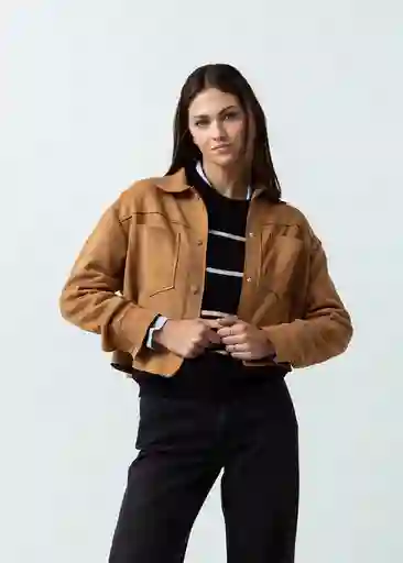 Chaqueta Mujer Camel Talla M Naf Naf