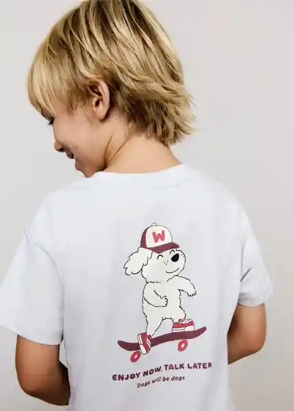 Camiseta Woof Celeste Talla 66 Niños Mango