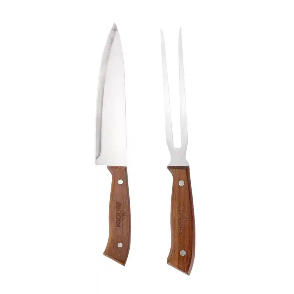 Set Tenedor + Cuchillo Acero