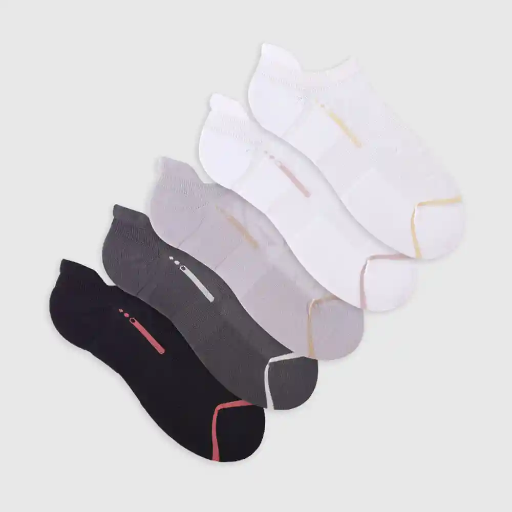 Medias Deportivas Tobilleras Femenino Running X5 Punto Blanco Talla 9-11