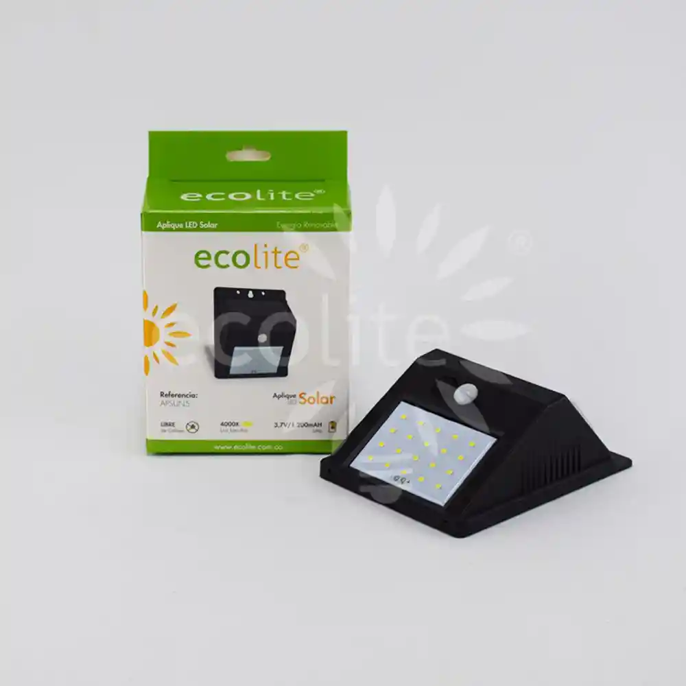 Aplique Solar Led Exterior Ecolite Apsun5