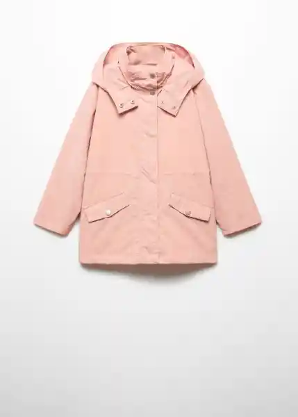 Abrigo Parka Gaba5 Rosa Talla 07 Niña Mango