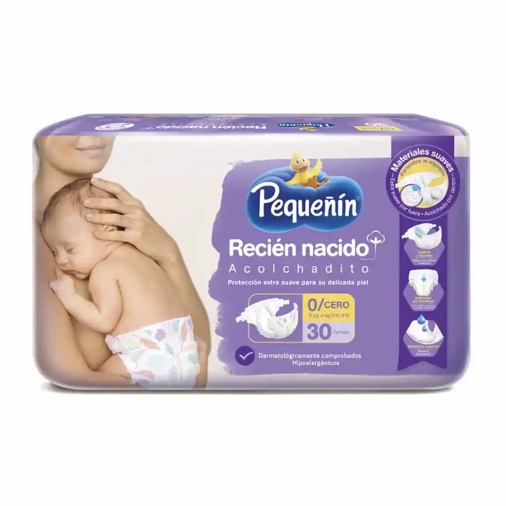 Pequeñin Pañales Desechables Acolchadito Recién Nacido