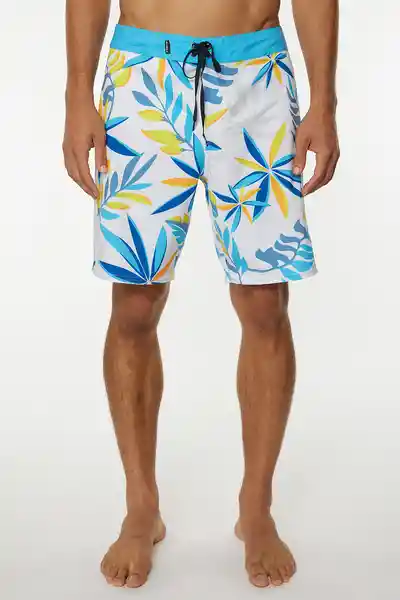 ONeill Short de Baño Hyperfreak Late Drop Am Blanco Talla 34