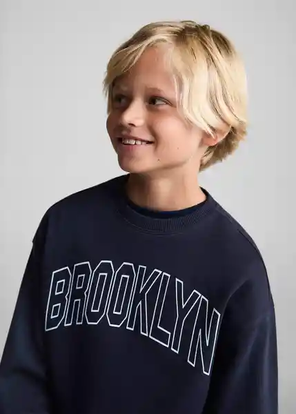 Sudadera Berto Navy Talla 12 Niños Mango