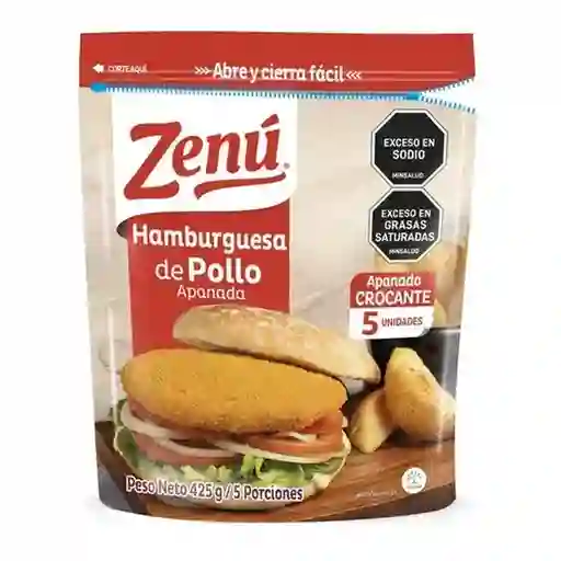 Zenú Hamburguesa de Pollo Apanado