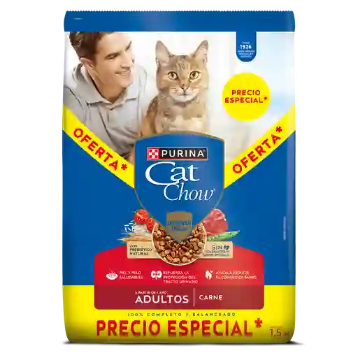 Comida para gatos Purina Cat Chow adulto carne x 1,5kg OFERTAS