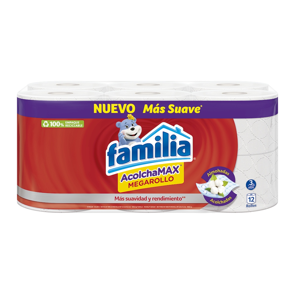 Familia Papel Higiénico Triple Hoja Acolchamax 372 m