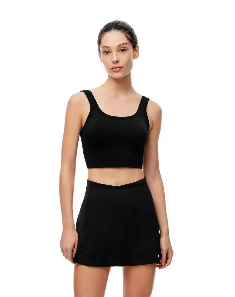 Falda Corto Tiro Alto L-negro