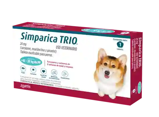 Simparica Trio Tableta Masticable Perros