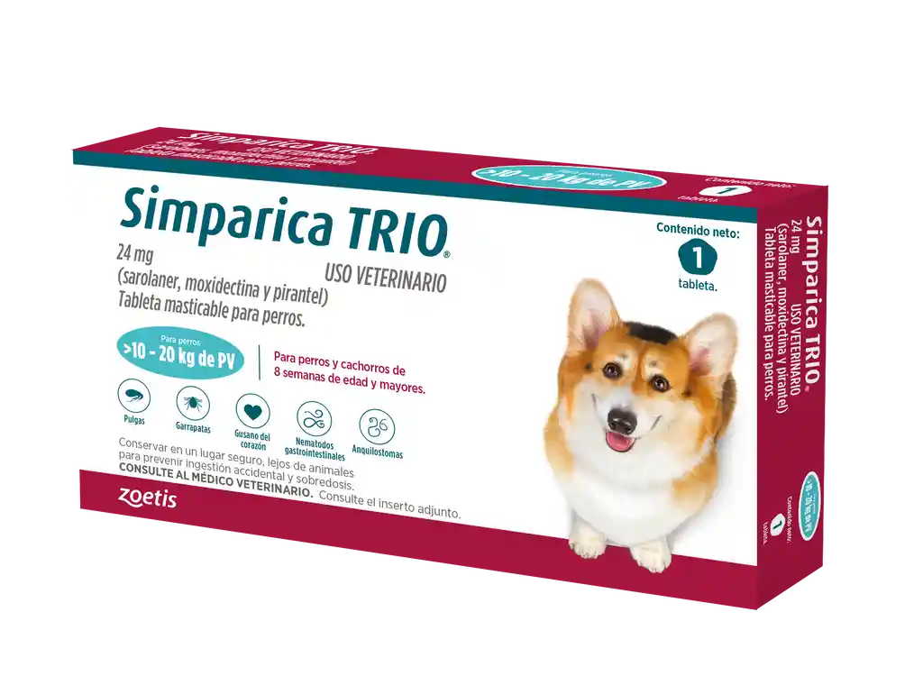 Simparica Trio Tableta Masticable Perros