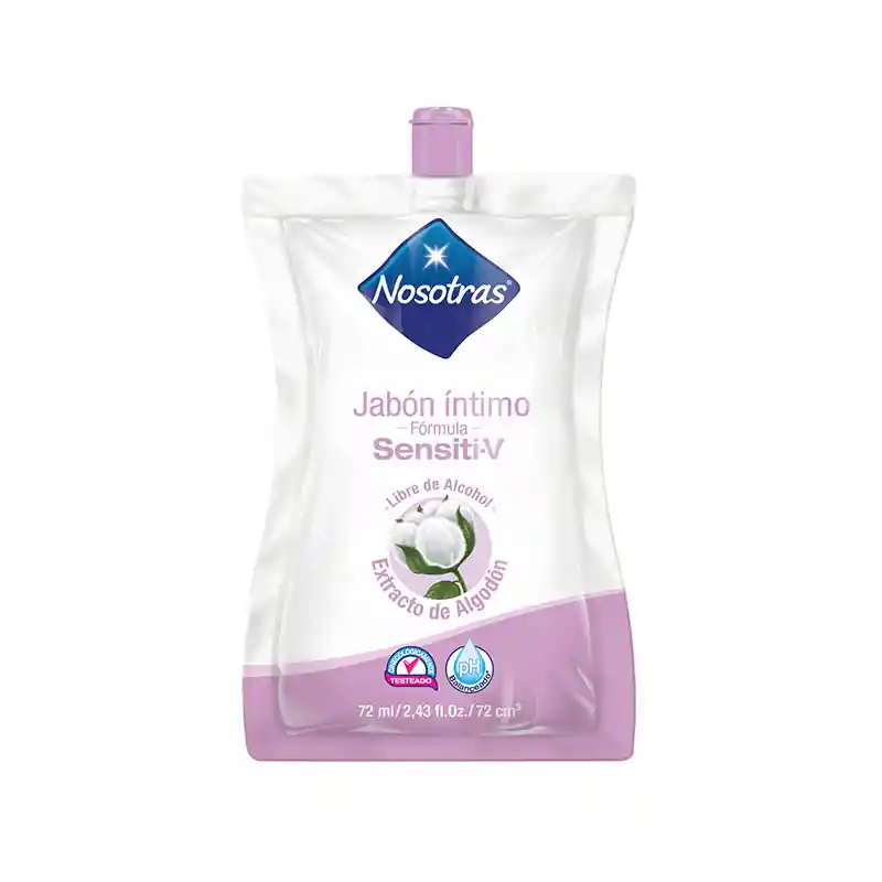 Nosotras Jabón Íntimo Sensiti-V con Extracto de Algodón