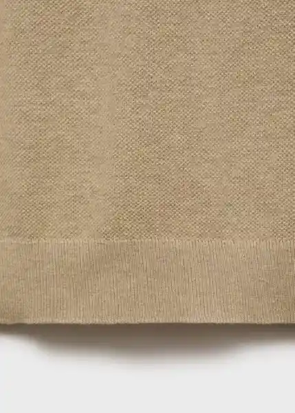 Camiseta Tricot Andrew Beige Talla L Hombre Mango